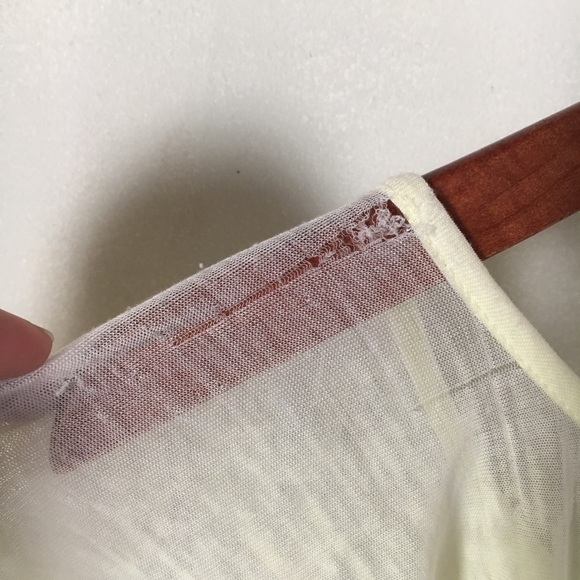 • SOLD // lucky brand pastel burnout ruffle draped tee • - Picture 8 of 8